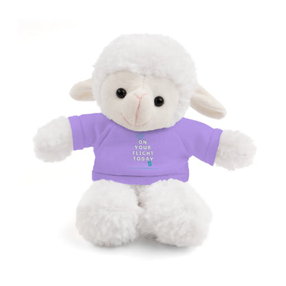 White sheep wearing OYFT tee in lavender