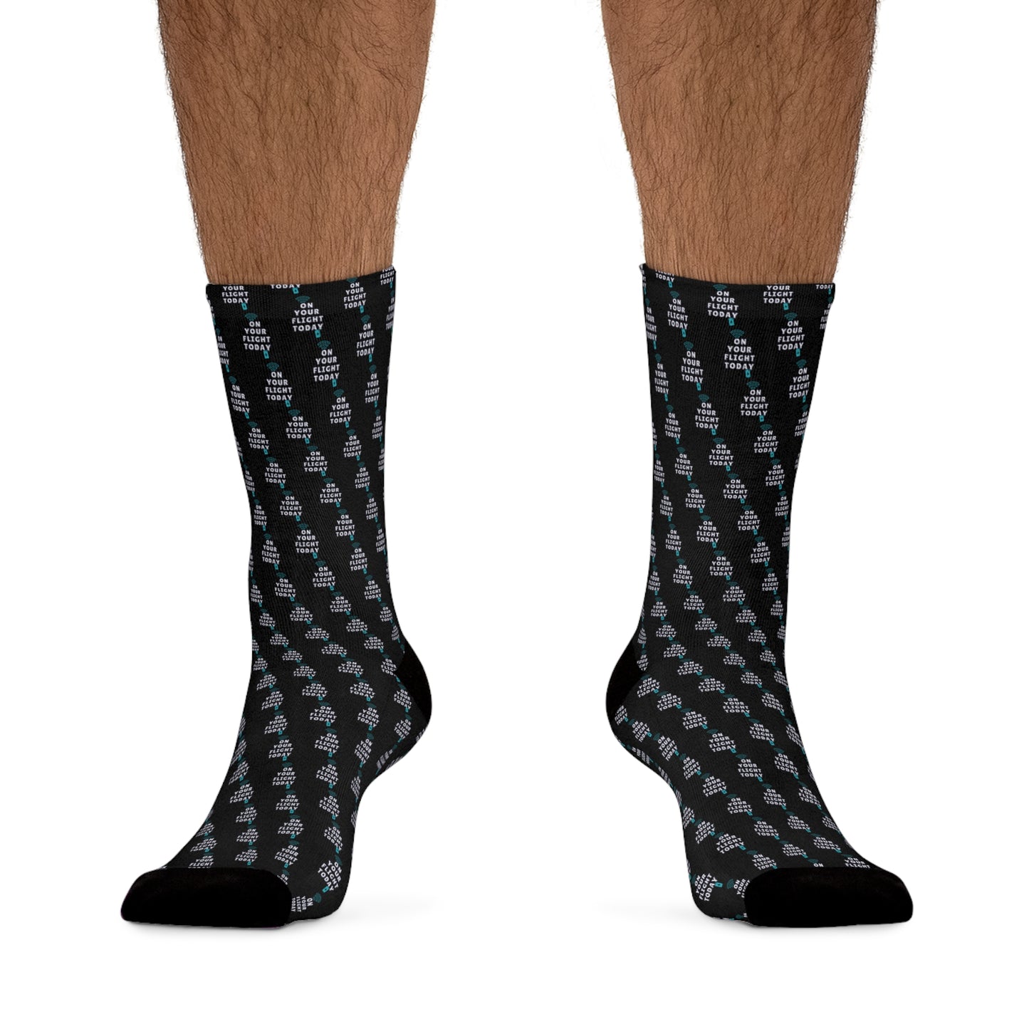 Male hairy legs wearing OYFT socks