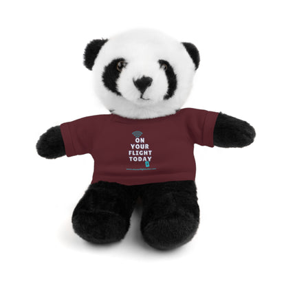 Panda Bear wearing OYFT tee in maroon. 