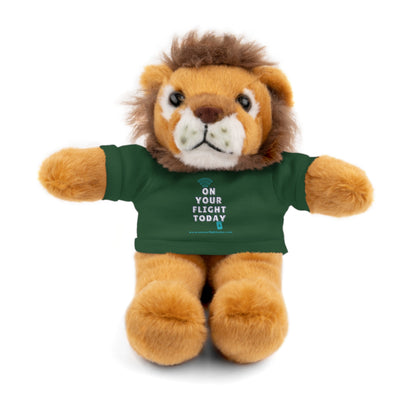 Lion wearing OYFT tee in green.
