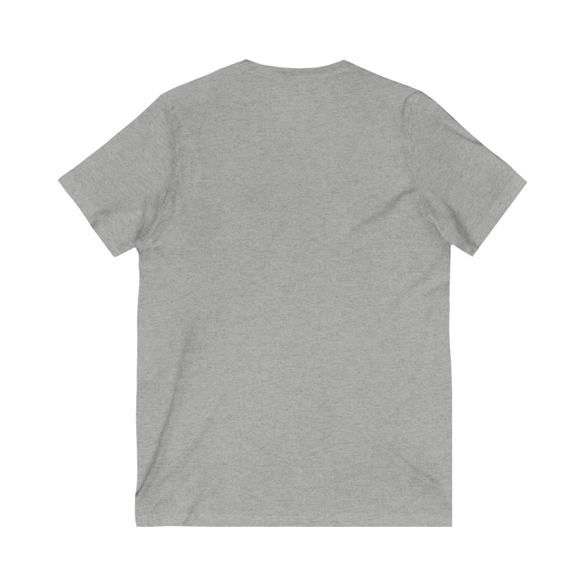 Back of gray tee with no print