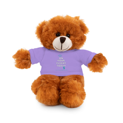 Bear wearing OYFT tee in lavender.
