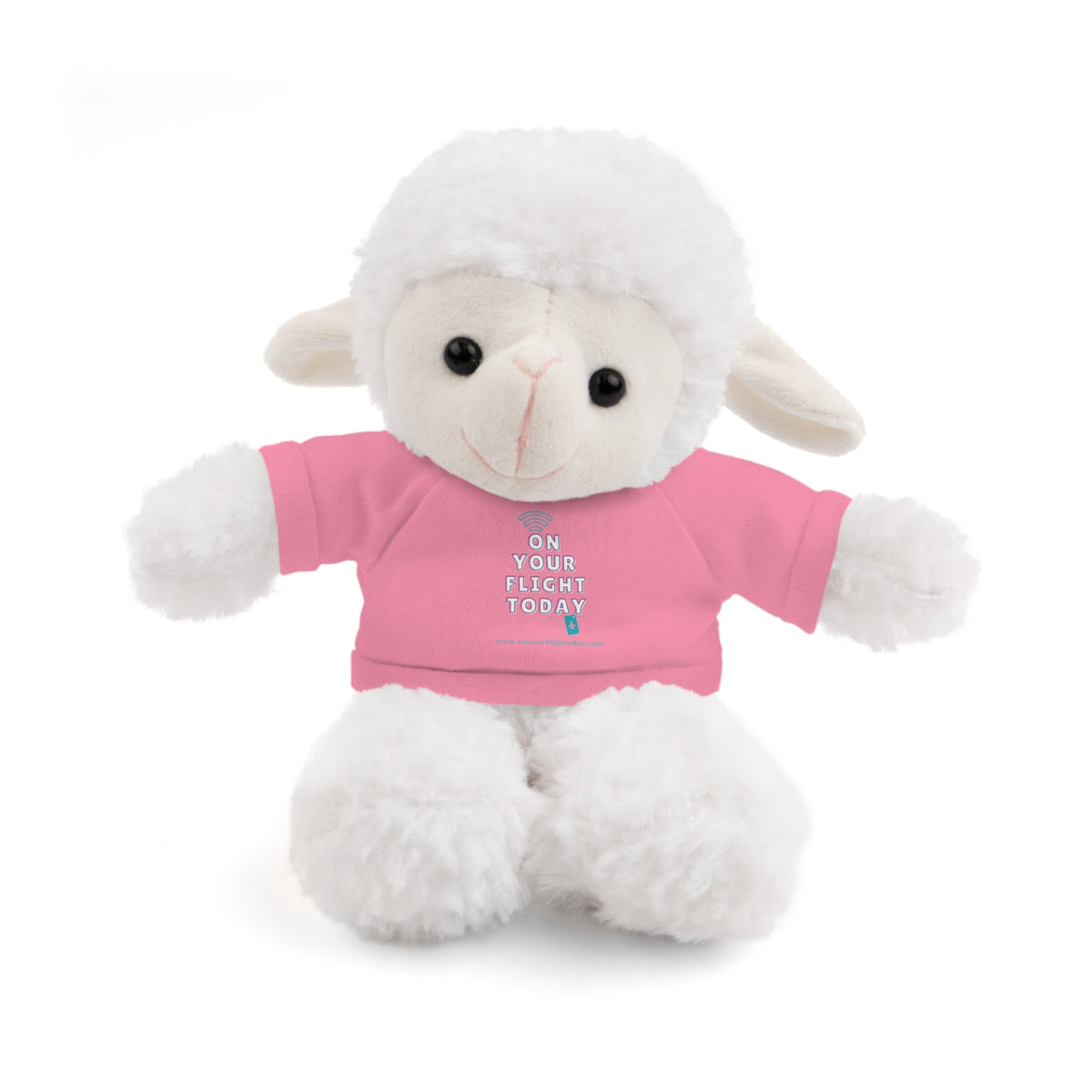 Sheep wearing OYFT tee in pink.