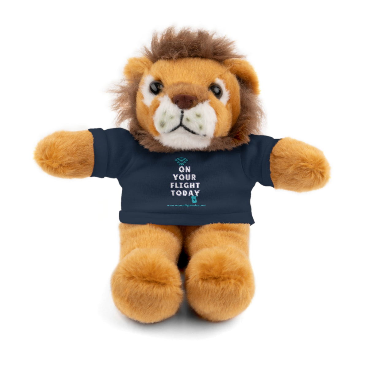 Lion wearing OYFT tee in forest green. 
