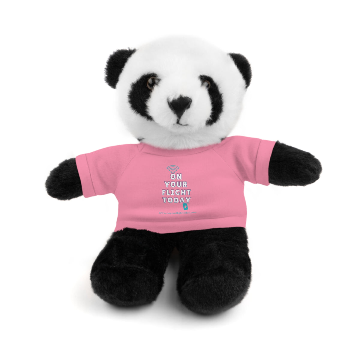 Panda bear wearing OYFT tee in pink.