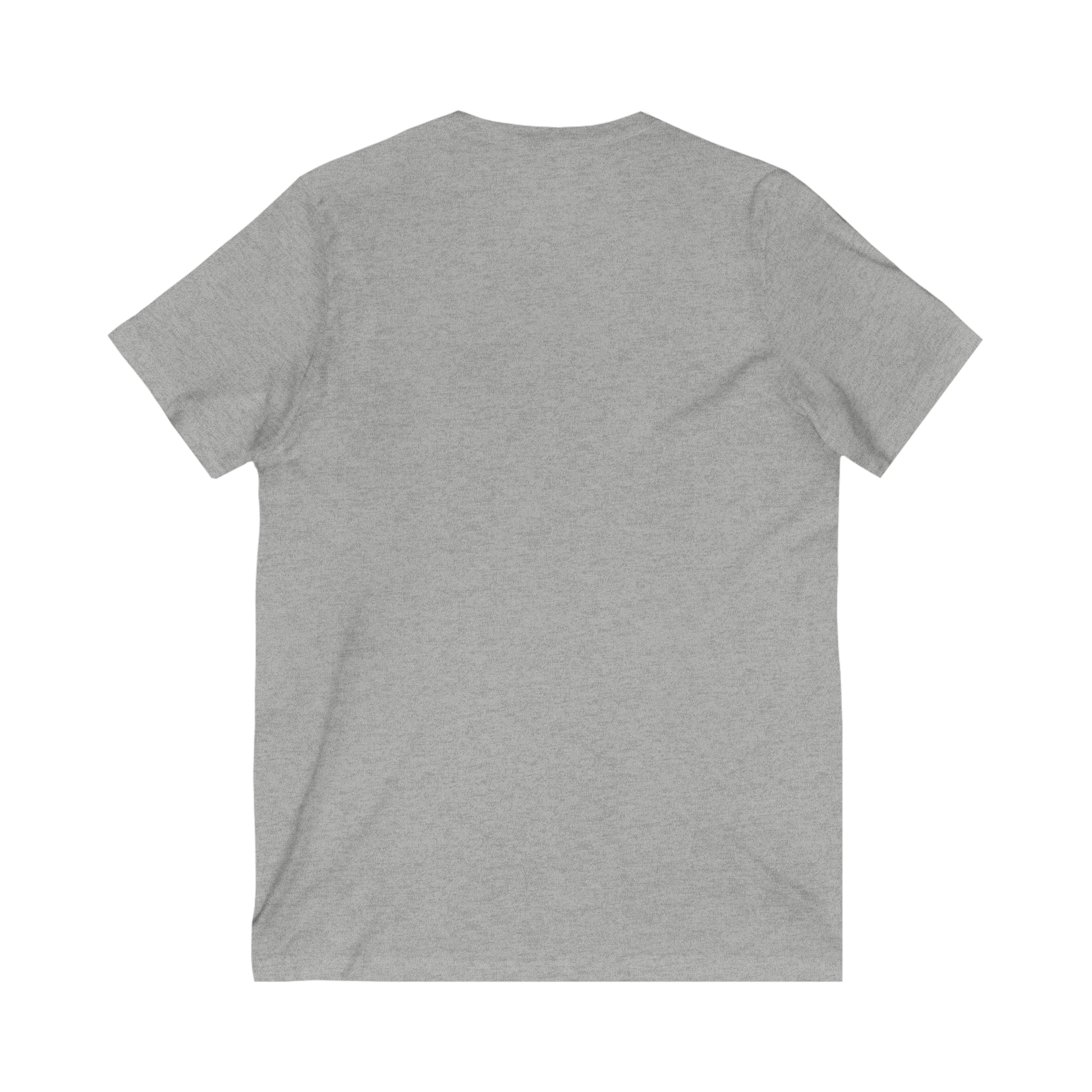 Gray back of tee, no print.