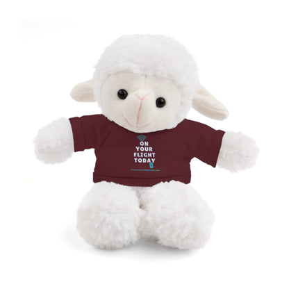 White sheep wearing OYFT tee in maroon.