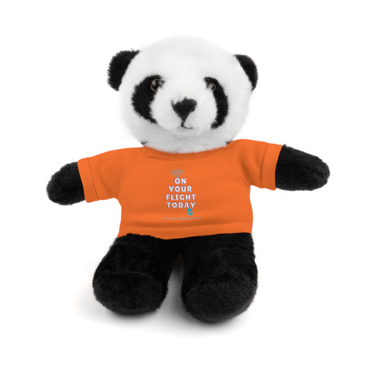 Panda Bear wearing OYFT tee in orange.