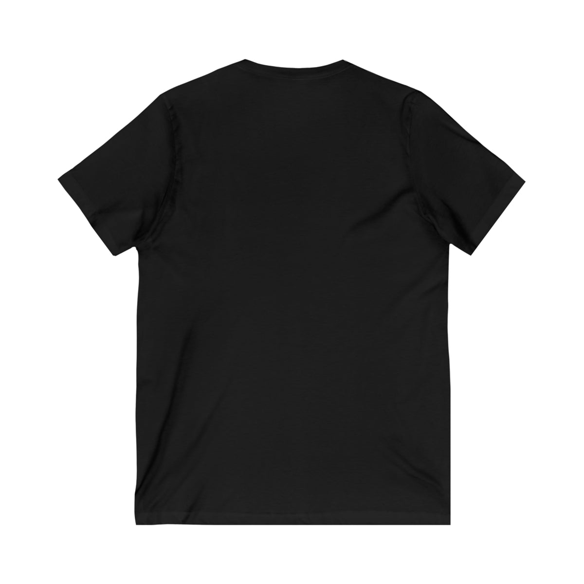 Back of black tee with no print