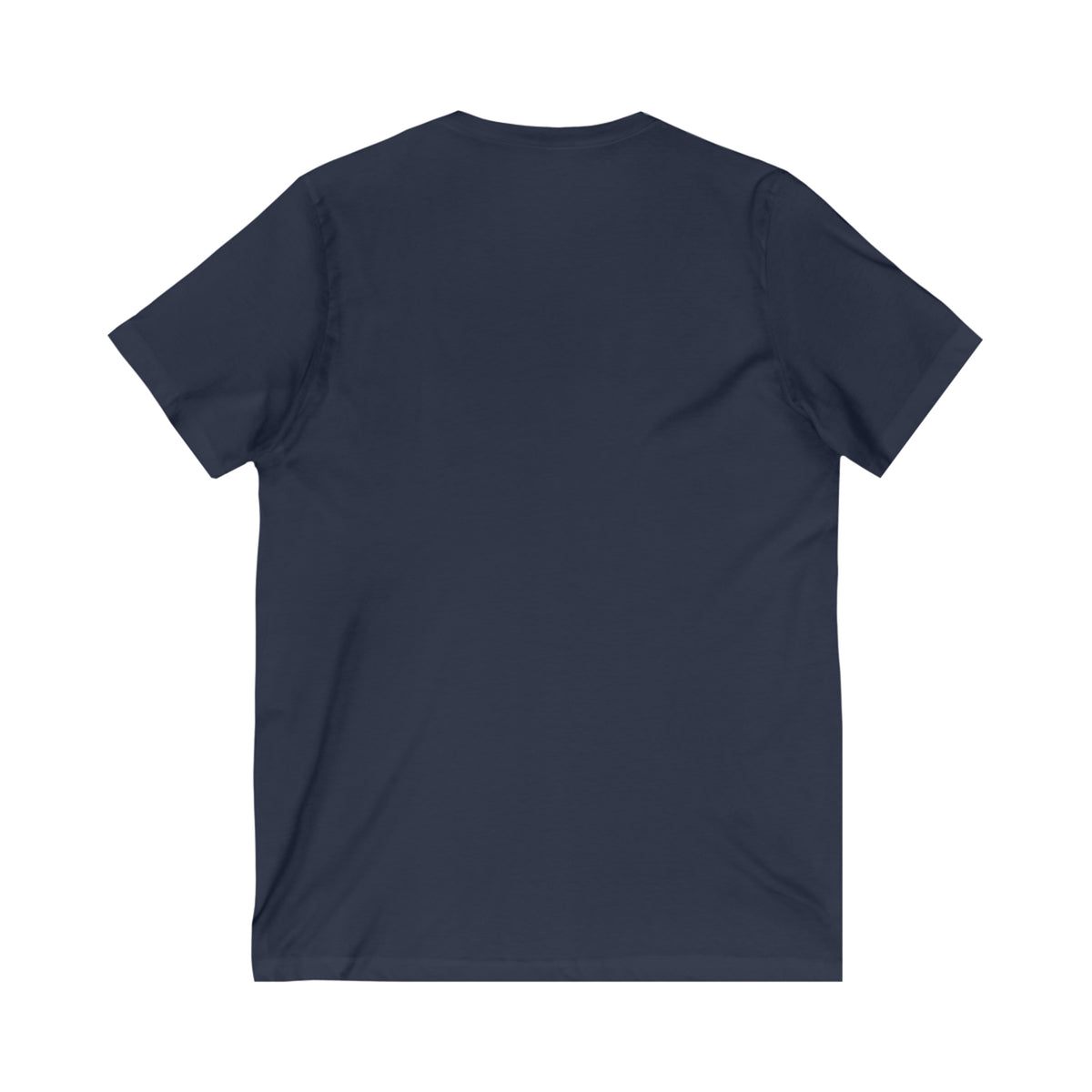 Back of navy tee with no print