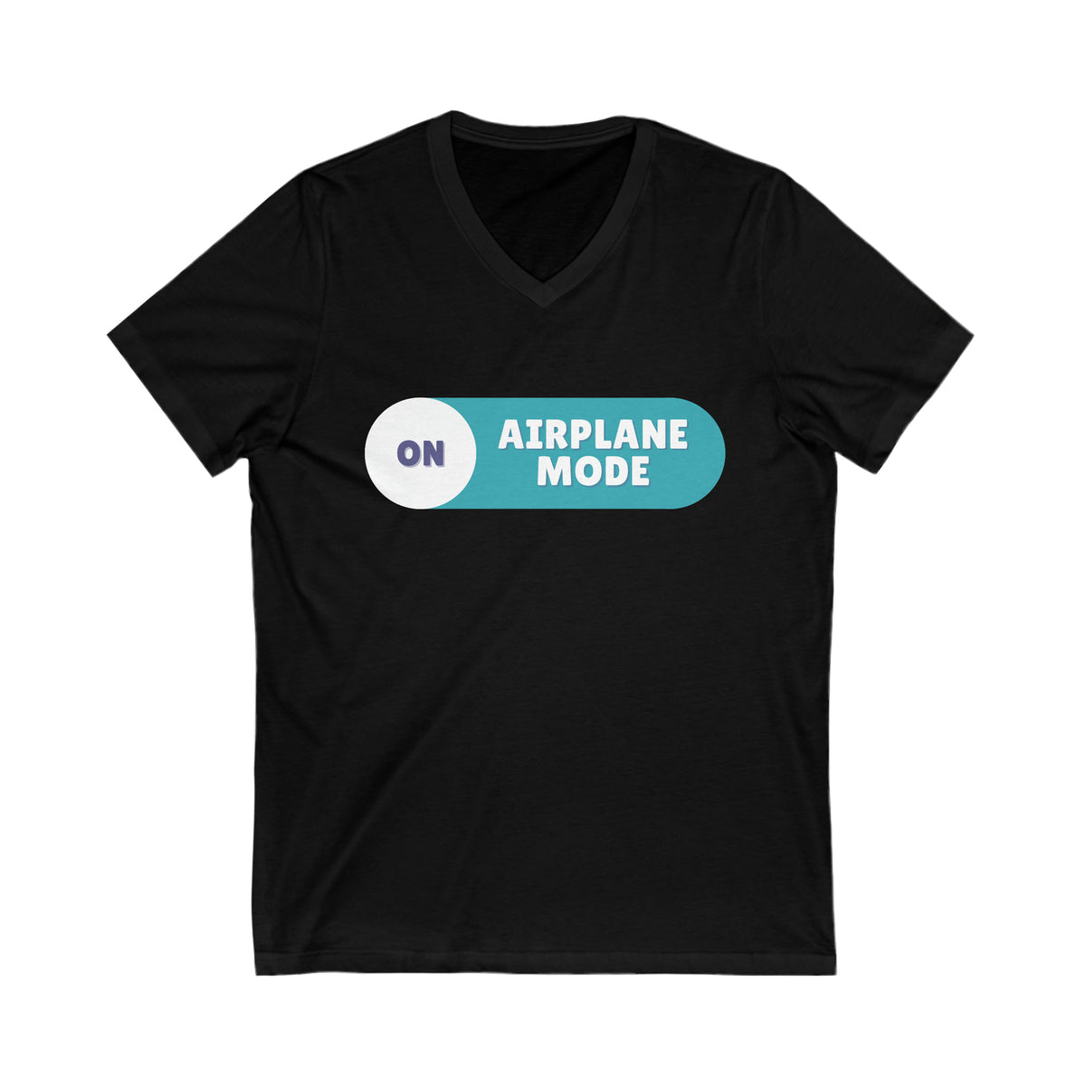 Black  tee with the text Airplane Mode On 