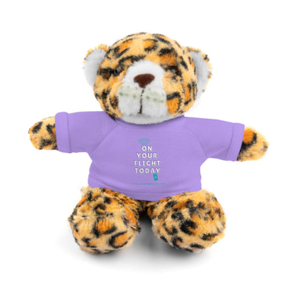 Jaguar wearing OYFT tee in lavender. 