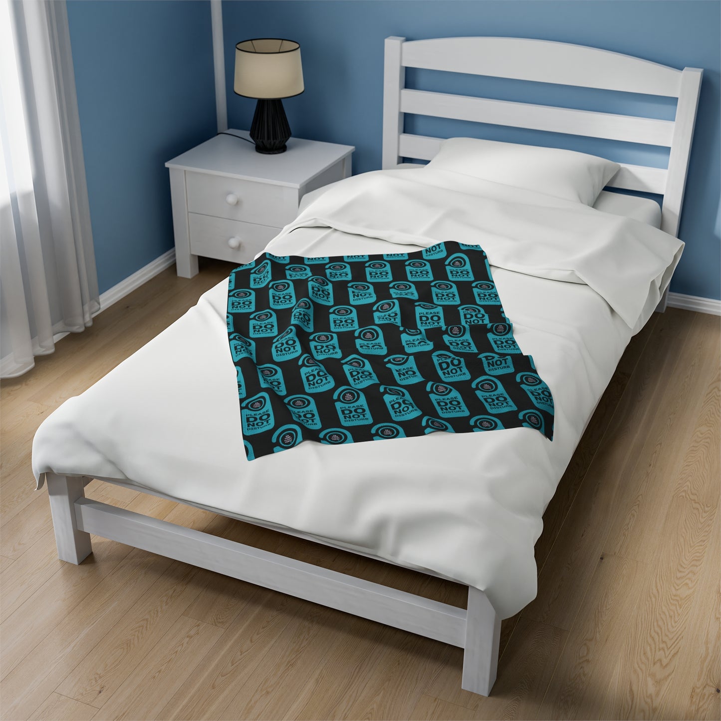 Smaller blanket on single bed. 