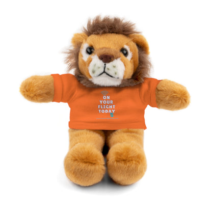 Lion wearing OYFT tee in orange.