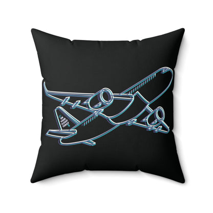 Black Auras at Altitude outline of an airplane taking off. 