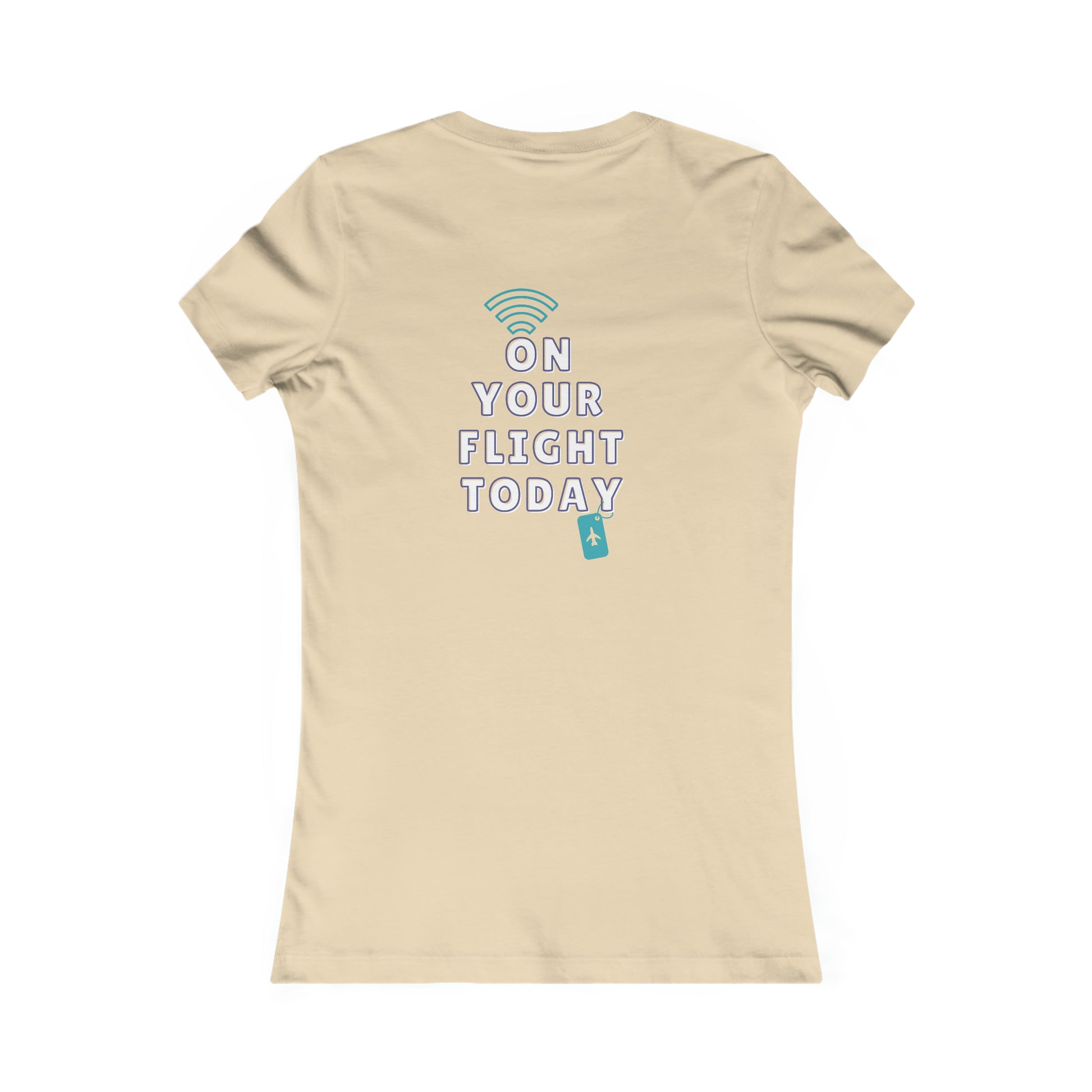 Soft Cream back of tee with the On Your Flight Today logo 