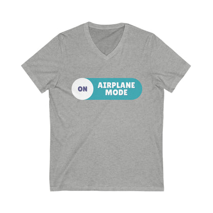 Gray tee with the text Airplane Mode On 